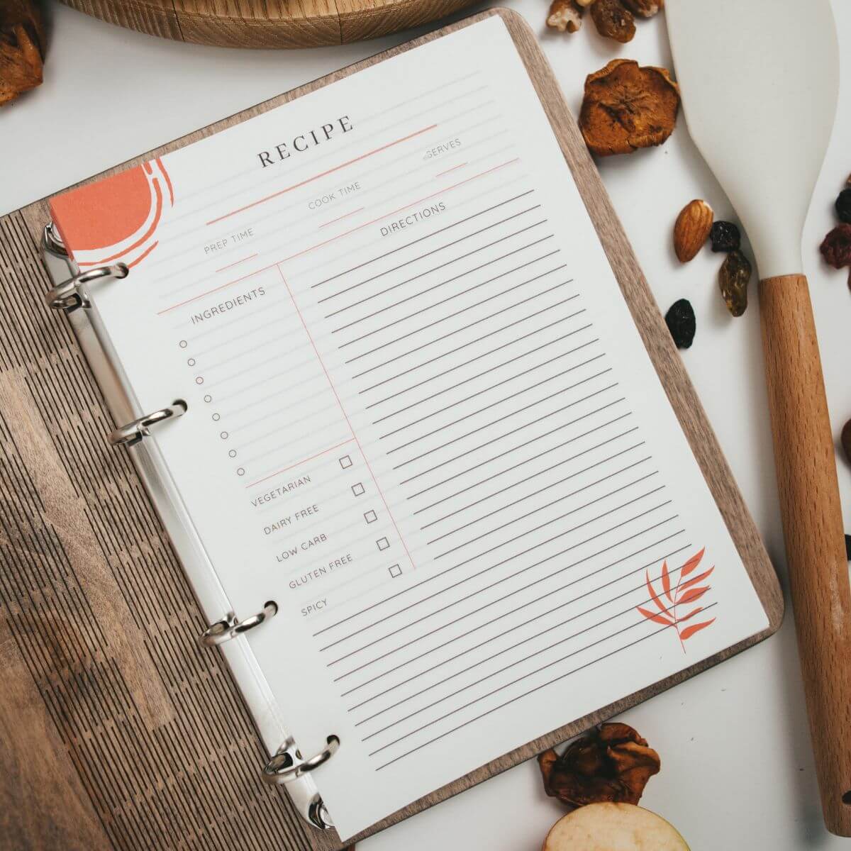 cook book on wood