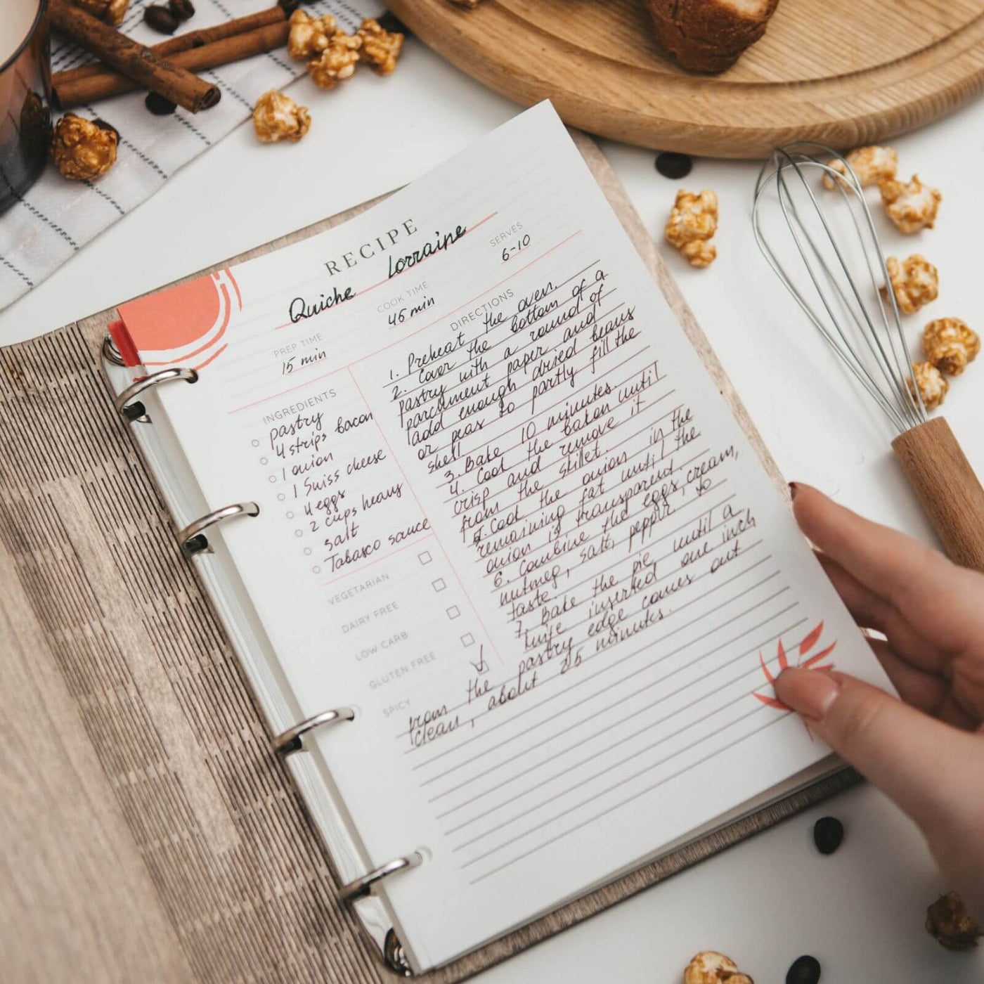 wooden chef's book 