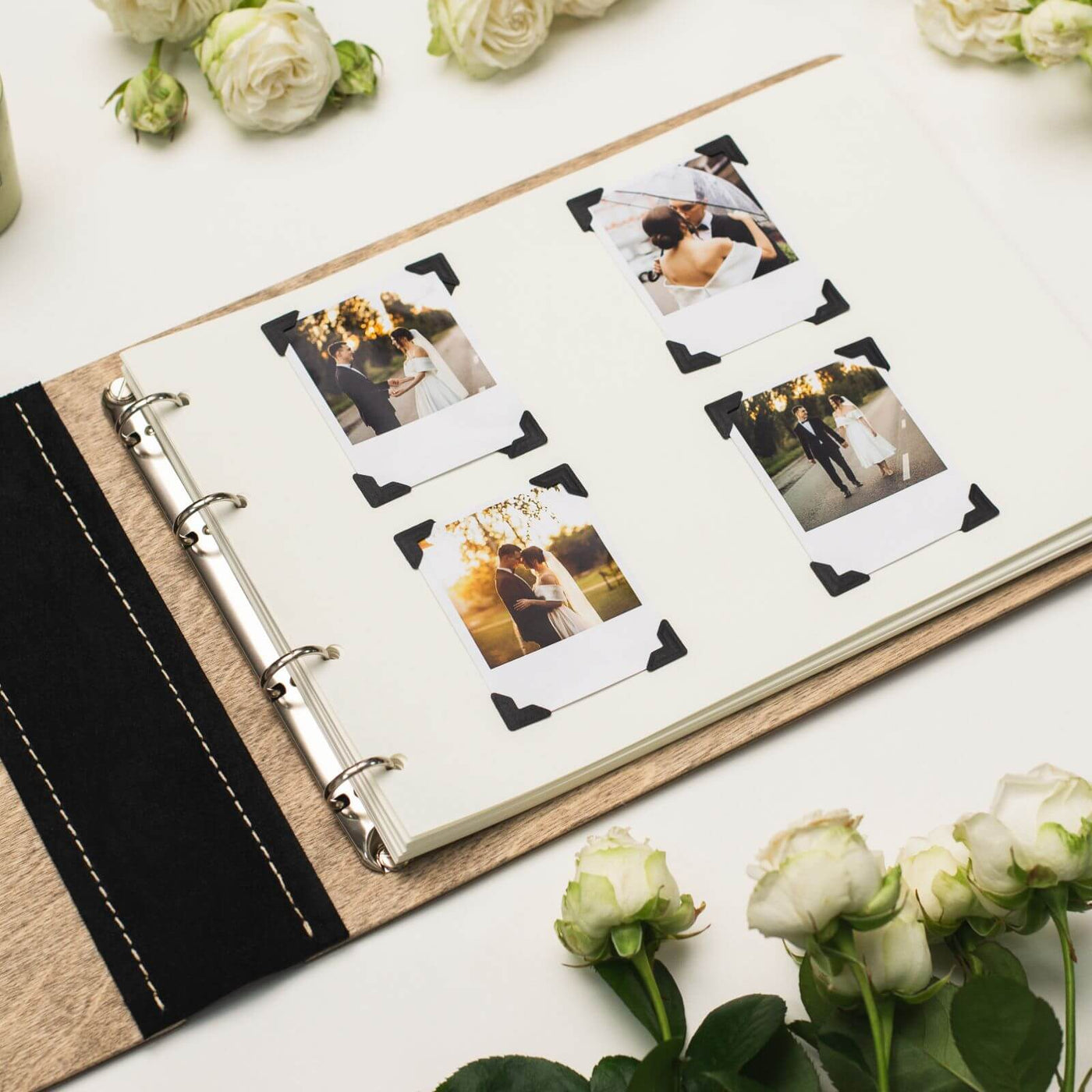 leather wedding album 