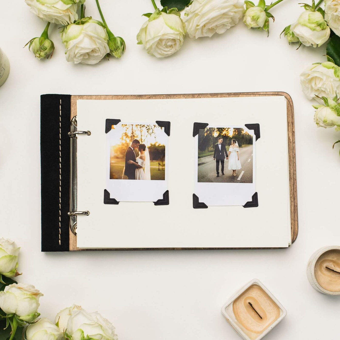 leather wedding book