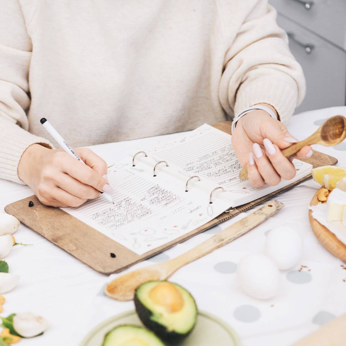 Wooden Recipe Book Cutlery